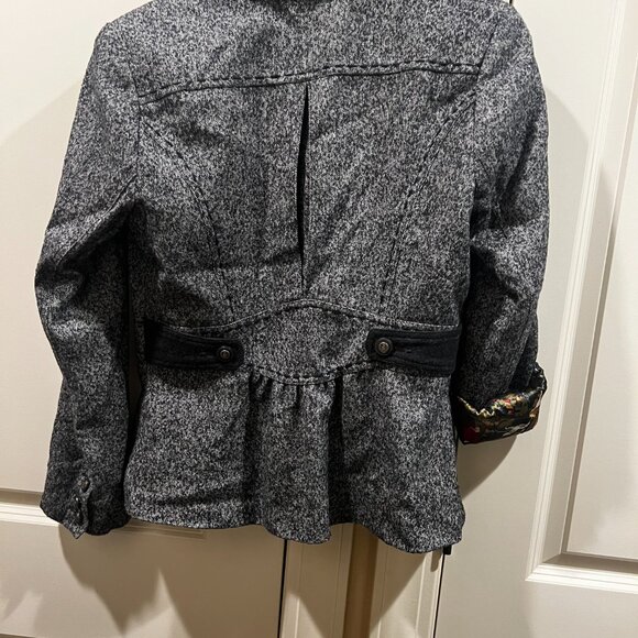 CAbi BLACK & WHITE EQUESTRIAN WOOL BLEND TWEED FOX HUNTER BLAZER SZ 8 - Picture 8 of 11